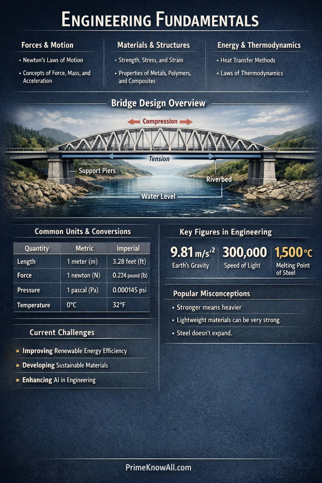 Bridge with steel framework spanning over a river, showcasing basic engineering principles in design and construction.