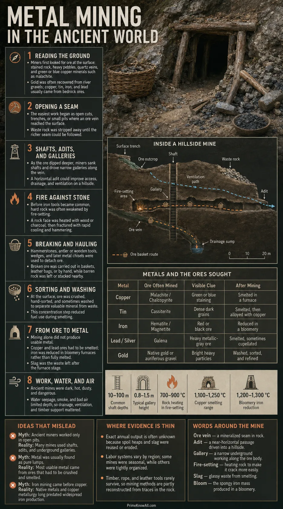 Ancient Mining Techniques for Metals