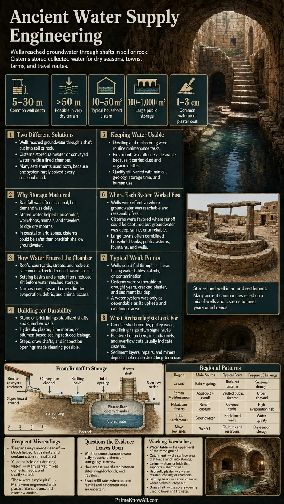 Ancient Water Wells and Cisterns